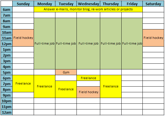 jadwal freelancer